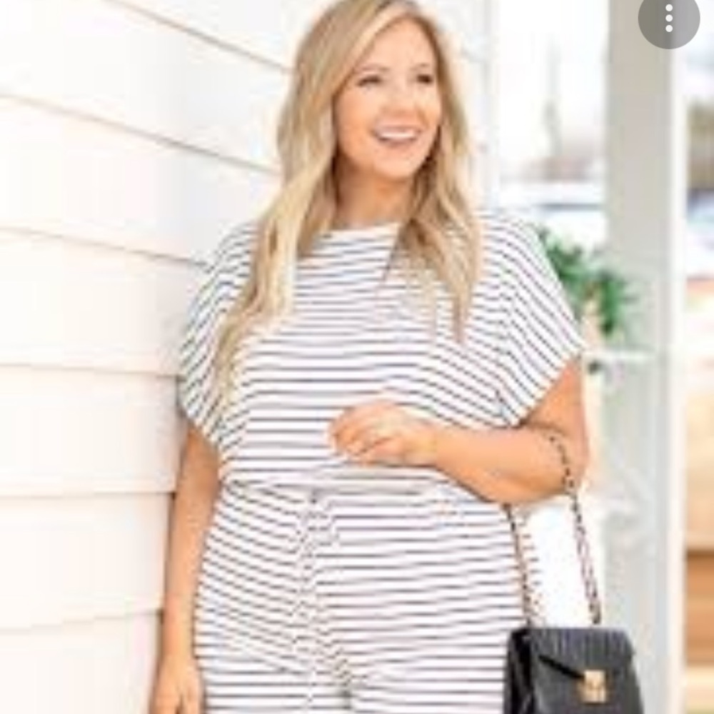 Time and Tru striped shorts romper size 20/XXL
